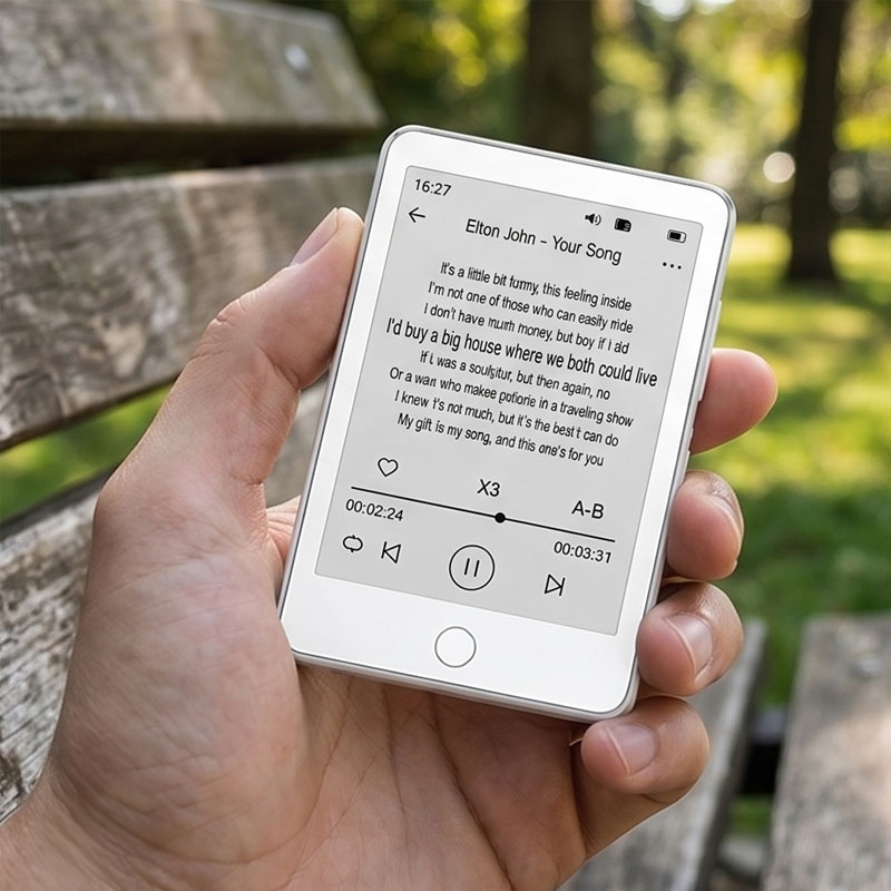 Music Audiobook - 64GB 2.7インチ-3.5インチインチ E-インクスクリーン MP3プレーヤー ロスレス音楽 ミニ電子書籍リーダー