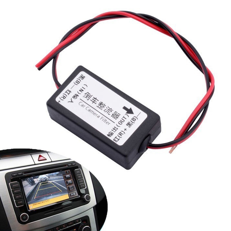 Audio Music Equalizer - 12V DC パワーリレーコンデンサフィルター整流器車のリアビューバックアップカメラ自動車干渉を排除コネクタ