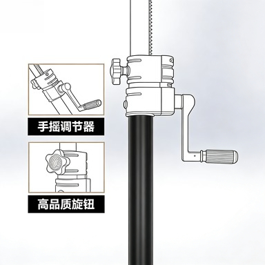 Speaker Stand Tripod - 頑丈な手回し式全金属製デュアルスピーカーサポートポールフロアスタンド（サブウーファー用）-オーディオ機器スタンド