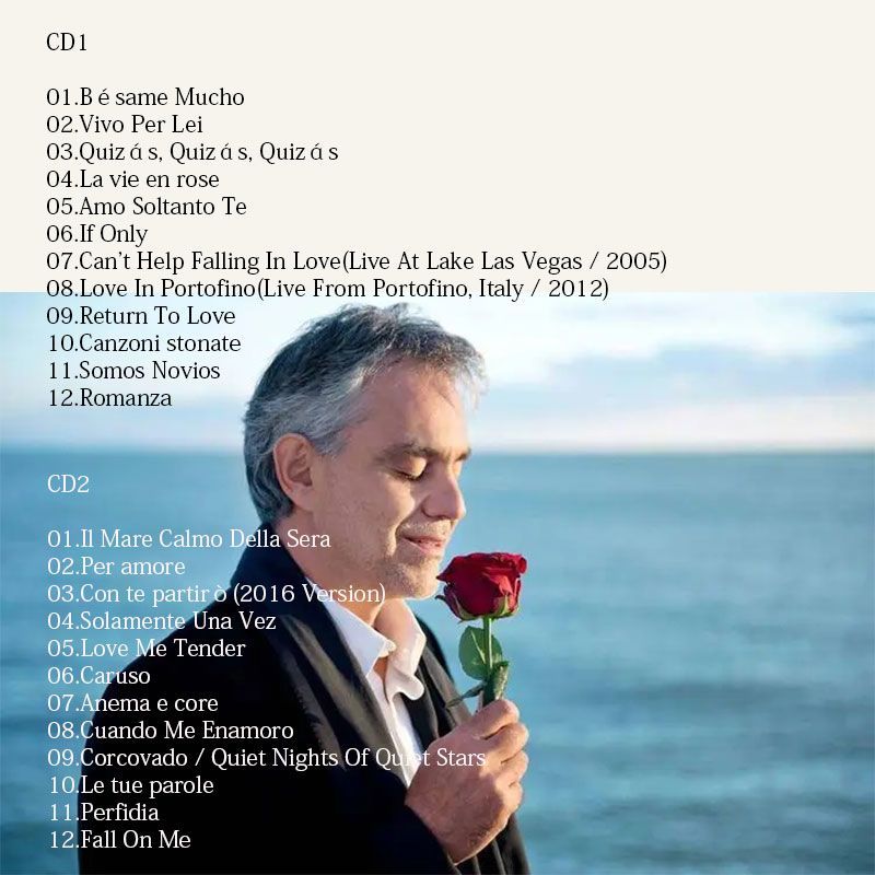 アンドレア・ボチェリ マイ・ラブ・ソングス 2CD、イタリア - Audio Music New Song のレビューと価格