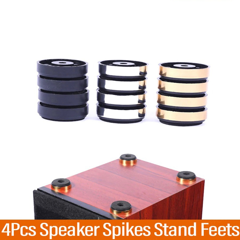 4 ピース/セット HIFI オーディオスピーカーアンプアン - Speaker Stand Tripod のレビューと価格