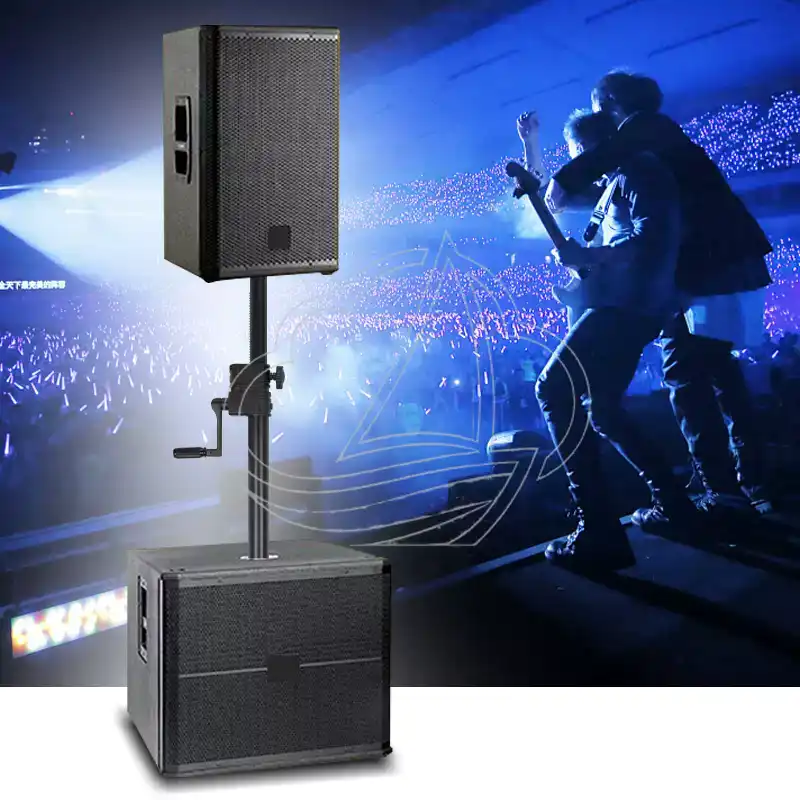 頑丈な手回し式全金属製デュアルスピーカーサポートポールフロア - Speaker Stand Tripod のレビューと価格
