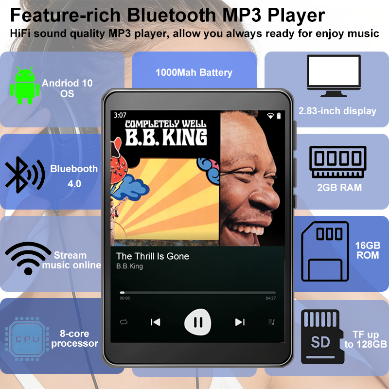 WiFi MP3 プレーヤー Andriod 10 Spot - Audio Music Mp3 Download のレビューと価格